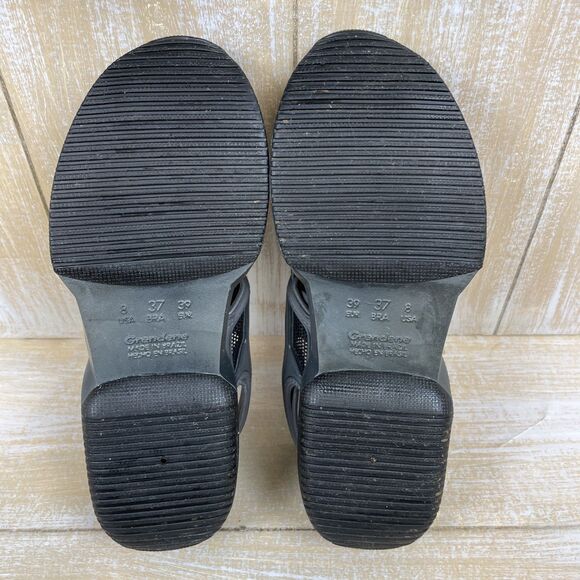 Rider Grendene Women’s 8 Shoes Slip on Hiking Outdoor Trail Sandals Gray Black - Picture 8 of 9